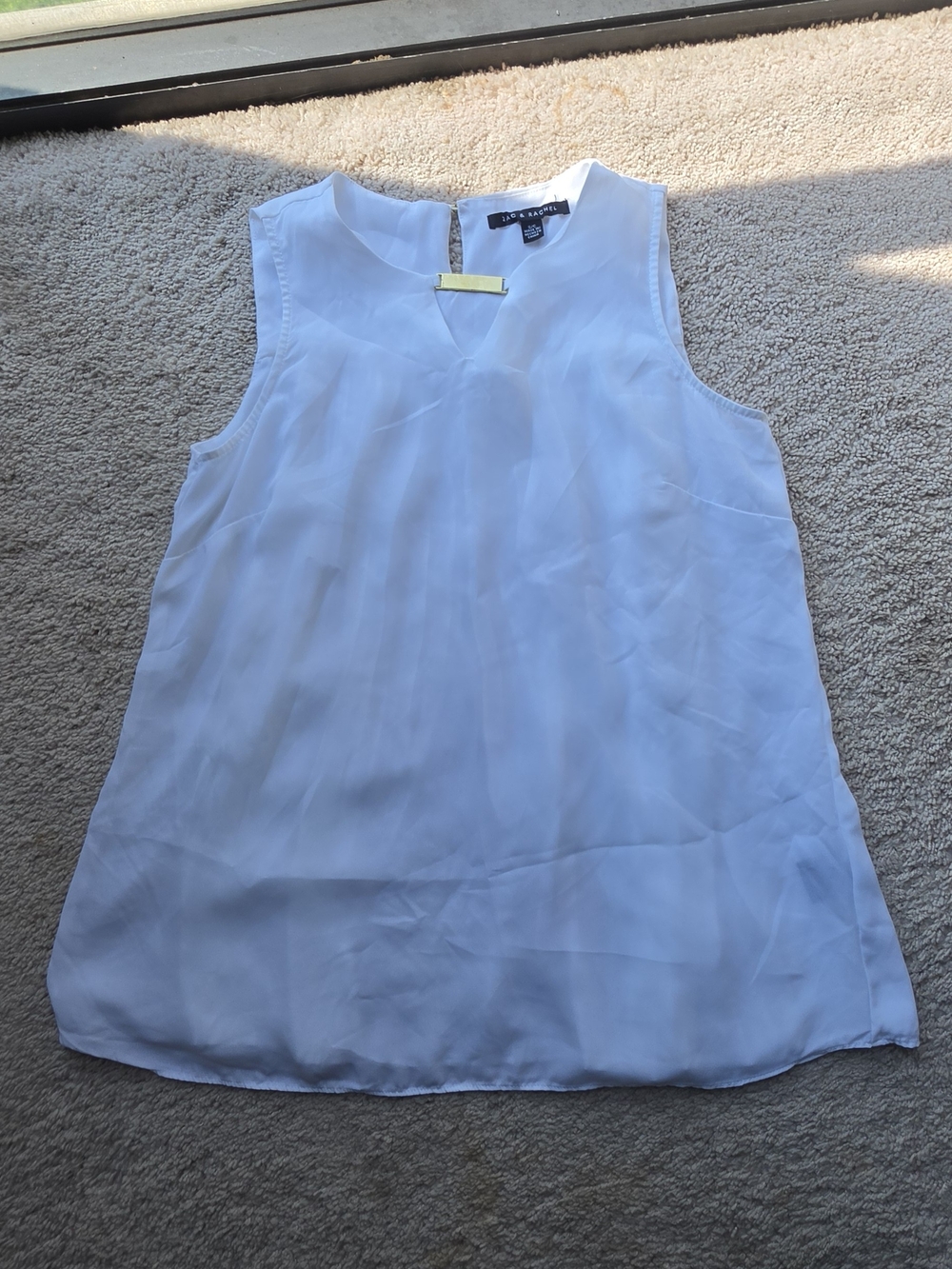 Zac & Rachel White Sleeveless V-Neck Camisole